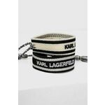 Karl Lagerfeld Narukvica 'K/WOVEN' siva / crna / vuneno bijela