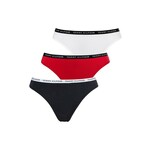 Tommy Hilfiger Underwear Tanga gaćice bijela / mornarsko plava / crvena