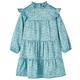vidaXL Dječja haljina s dugim rukavima plava 140