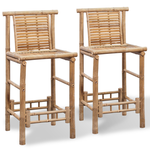 vidaXL 2 Barske stolice od bambusa