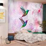Samoljepljiva foto tapeta - Colourful Hummingbirds (Purple) 392x280