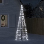 vidaXL Svjetlo za božićno drvce na stijegu 550 LED hladne bijele 300cm