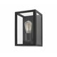 NOVA LUCE 870026 | Zest Nova Luce zidna svjetiljka 1x E27 IP54 crno, prozirno