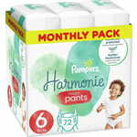 Pampers Pants Harmonie hlače pelene, Veličina 6, 15 kg+, 72 komada&nbsp;