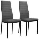 vidaXL Blagovaonske stolice od tkanine 2 kom svijetlo sive
