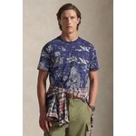 Pamučna majica Polo Ralph Lauren mornarsko plava 710B16619