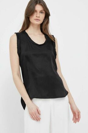 Bluza Sisley boja: crna - crna. Majica iz kolekcije Sisley. Model izrađen od glatke tkanine. Ima okrugli izrez. Tanki