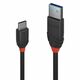 USB A to USB C Cable LINDY 36916 Black 1 m