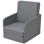 vidaXL Fotelja na razvlačenje Tkanina 59,5x72x72,5 cm Svijetlo siva boja