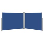 vidaXL Uvlačiva bočna tenda 140 x 1000 cm plava