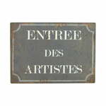 Metalni znak Antic Line Entree Des Artistes