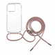 FIXED Pure Neck Clear Case s ružičastom vezicom za Apple iPhone 14 Pro FIXPUN-930-PI