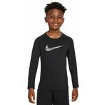 Majica za dječake Nike Pro Warm Long-Sleeve Top - black/white