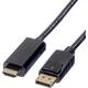 Roline DisplayPort / HDMI adapterski kabel DisplayPort utikač, HDMI A utikač 3.00 m crna 11.04.5787 sa zaštitom DisplayPort kabel