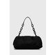 Torba Calvin Klein boja: crna - crna. Srednje veličine torba iz kolekcije Calvin Klein. na kopčanje model izrađen od tekstilnog materijala. Model je izrađen tako da se proizvod može nositi kao baloner, kratka jakna ili haljina.