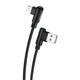 Kutni USB kabel za Lightning Foneng X70, 3A, 1m (crni)