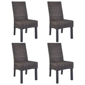 VidaXL Blagovaonske stolice od kubu ratana i drva manga 4 kom smeđe