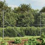 vidaXL Žičana ograda s prirubnicom srebrna 2,2 x 25 m