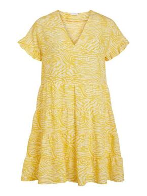 VILA Ljetna haljina 'LIMIA EVA' žuta / bijela