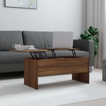 Stolić za kavu Smeđa hrasta 102x50,5x46,5 cm konstruirano drvo