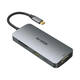 MOKiN 8u1 USB-C adapter na 3x USB 3.0 + HDMI + USB-C + VGA + čitač SD kartica + čitač mikro SD kartica (srebrni)