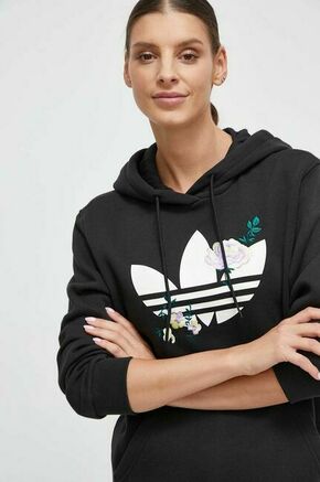ADIDAS ORIGINALS Sweater majica 'Flower Embroidery' zelena / lila / crna / bijela