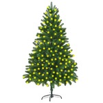 vidaXL Umjetno božićno drvce s LED svjetlima 210 cm zeleno