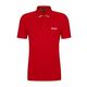 Muški teniski polo BOSS x Matteo Drop-needle Polo Shirt With Contrast Logos - medium red