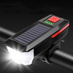 Svjetlo za biciklo sa sirenom T6 LED ( Solarno i USB punjenje )