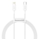 Baseus Superior Series kabel USB-C na Lightning, 20W, PD, 1m (bijeli) (paket od 5 komada)