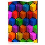 Paravan u 3 dijela - Colorful Geometric Boxes [Room Dividers] 135x172