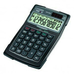 Citizen Calculator WR3000, crni, stolni s obračunom PDV-a, dvanaest znamenki, vodootporan, otporan na prašinu, automatsko isključivanje