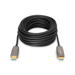 Digitus HDMI AOC hibridni optički kabel, Tip AM/M, 10m, UHD 8K@60Hz, CE, zlatni, crni