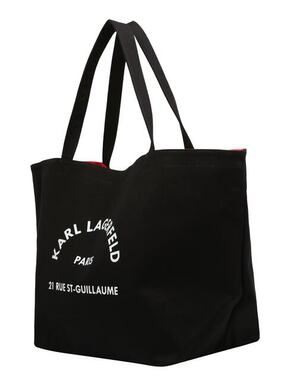 Karl Lagerfeld - Torbica - crna. Velika torbica iz kolekcije Karl Lagerfeld. na kopčanje izrađen od tekstilnog materijala.