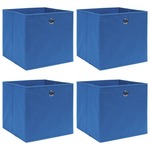 Kutije za pohranu 4 kom plave 32 x 32 x 32 cm od tkanine