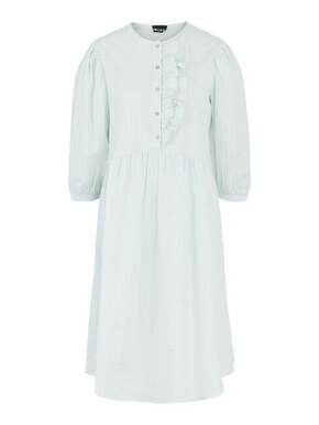 PIECES Košulja haljina 'Luca' svijetlosiva / bijela