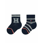 Set od 2 para dječjih visokih čarapa Tommy Hilfiger 701224996 Navy Combo 001