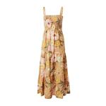 ROXY Ljetna haljina 'SUNNIER SHORES' svijetlosmeđa / narančasto žuta / maslinasta / rosé