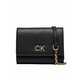 Veliki ženski novčanik Calvin Klein Re-Lock Trifold Md W/Chain K60K611458 Ck Black BEH