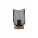 NOVA LUCE 9555801 | Lyron Nova Luce stolna svjetiljka 17cm sa prekidačem na kablu 1x E27 crno mat, bezbojno
