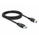 Kabel DELOCK, USB 3.0 Type-AM USB 3.0 Type-BM 2.0 m black 85068