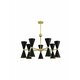 NOVA LUCE 9035976 | Gala-NL Nova Luce luster svjetiljka 14x E14 crno mat, zlatno