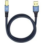 USB 2.0 priključni kabel [1x muški konektor USB 2.0 tipa a - 1x muški konektor USB 2.0 tipa b] 5.00 m plava boja pozlaćeni kontakti Oehlbach USB Plus B