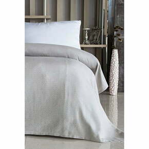 Svijetlo sivi pamučni prekrivač za bračni krevet 190x220 cm More – Mijolnir