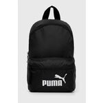 Ruksak Puma za žene, boja: crna, mali, s tiskom - crna. Ruksak iz kolekcije Puma. Model izrađen od materijala s tiskom.