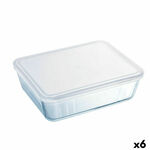 Pravokutna Kutija za Ručak s Poklopcem Pyrex Cook &amp; Freeze 22,5 x 17,5 x 6,5 cm 1,5 L Providan Silikon Staklo (6 kom.) , 4626 g