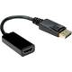 Value DisplayPort / HDMI adapterski kabel DisplayPort utikač, HDMI A utičnica 0.15 m crna 12.99.3138 DisplayPort kabel