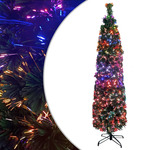 vidaXL Umjetno usko božićno drvce sa stalkom 240 cm optička vlakna