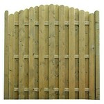 Vrtna drvena ograda Starnberg (Dimenzije Š x V: 180 x 180/200 cm, S lukom, Zelene boje)
