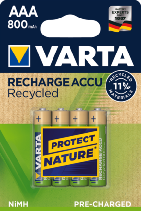 Varta punjiva baterija Recycled 4 AAA 800 mAh R2U 56813101404